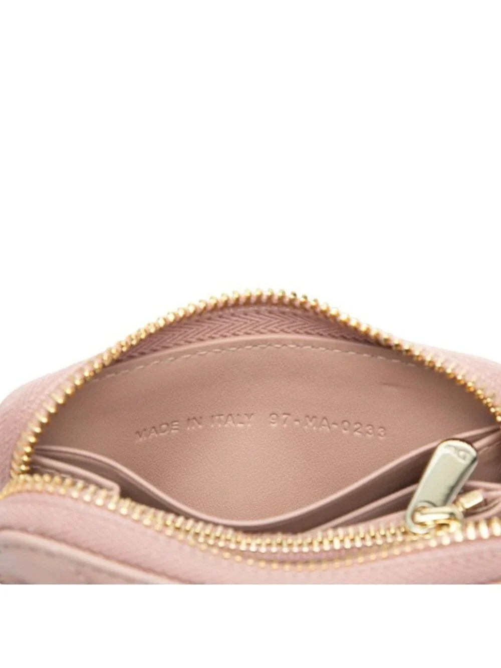 Dior Lady Dior Cannage Mini Wallet Coin Purse Pink Leather
